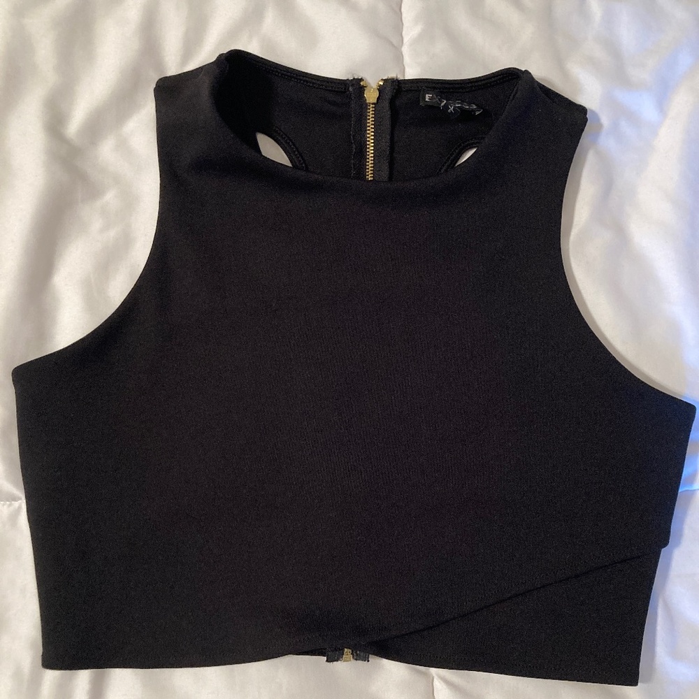 Express Cut Out Back Crop Top